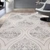 WRG Floral Damask Cream Gray Area Rug All Area Rugs And Runners