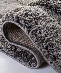 FAS All Area Rugs And Runners Premium Swirl Thick Plush Grey Area Shag Rug