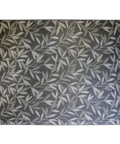 WW Grey Leaf Tropical Indoor Outdoor Patio Area Rug