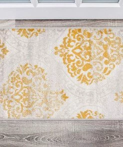 WRG Floral Damask Yellow Ivory Area Rug All Area Rugs And Runners 13 WRG Floral Damask Yellow Ivory Area Rug All Area Rugs And Runners