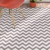 Well Woven Sydney Eli Chevron Light Grey Modern Area Rug