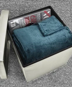 COL Contemporary Faux Leather Storage Bench Ottoman Home Décor 37 COL Contemporary Faux Leather Storage Bench Ottoman Home Décor