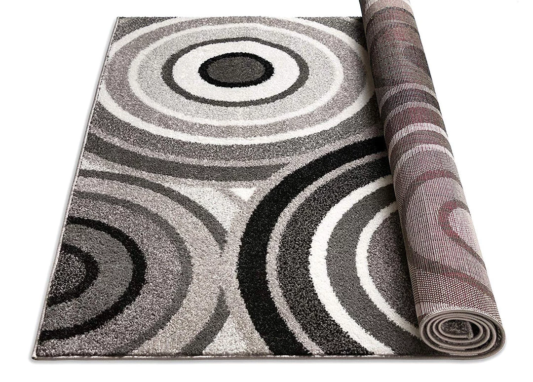 WW All Area Rugs And Runners Abstract Grey Black Circles Area Rugs 4 WW All Area Rugs And Runners Abstract Grey Black Circles Area Rugs