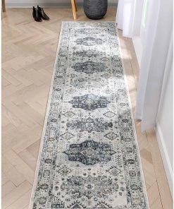 Well Woven Novalie Blue Patchwork Bohemian Medallion Pattern Runner Rug All Area Rugs And Runners
