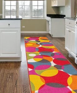 WRG All Area Rugs And Runners Vibrant Circle Area Rug Non-Slip/ No Skid 12 WRG All Area Rugs And Runners Vibrant Circle Area Rug Non-Slip/ No Skid