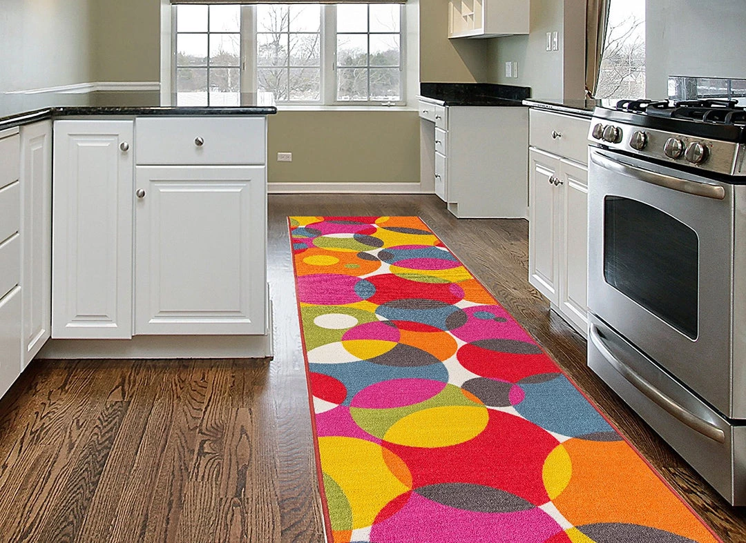 WRG All Area Rugs And Runners Vibrant Circle Area Rug Non-Slip/ No Skid 5 WRG All Area Rugs And Runners Vibrant Circle Area Rug Non-Slip/ No Skid