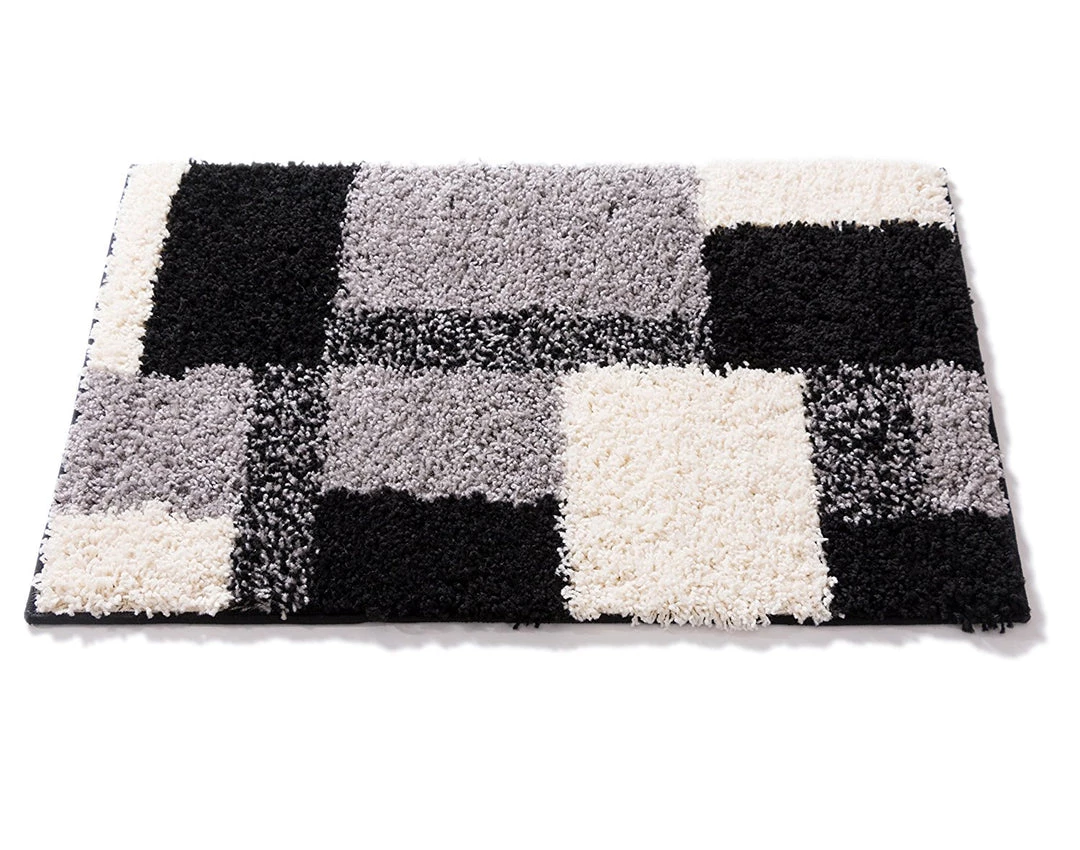 Cubes Black Contemporary Rug Modern Geometric Pattern Shag Area Rug 8 Cubes Black Contemporary Rug Modern Geometric Pattern Shag Area Rug