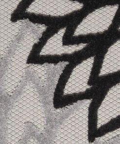 WRG Aloha Indoor/Outdoor Floral Black White Area Rug All Area Rugs And Runners