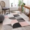Well Woven All Area Rugs And Runners Good Vibes Margot Blush Pink Modern Geometric Chevron Texture Soft Area Rug