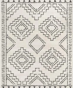 Modern Rugs And Decor Creek Tribal Moroccan Area Rug, Grey All Area Rugs And Runners