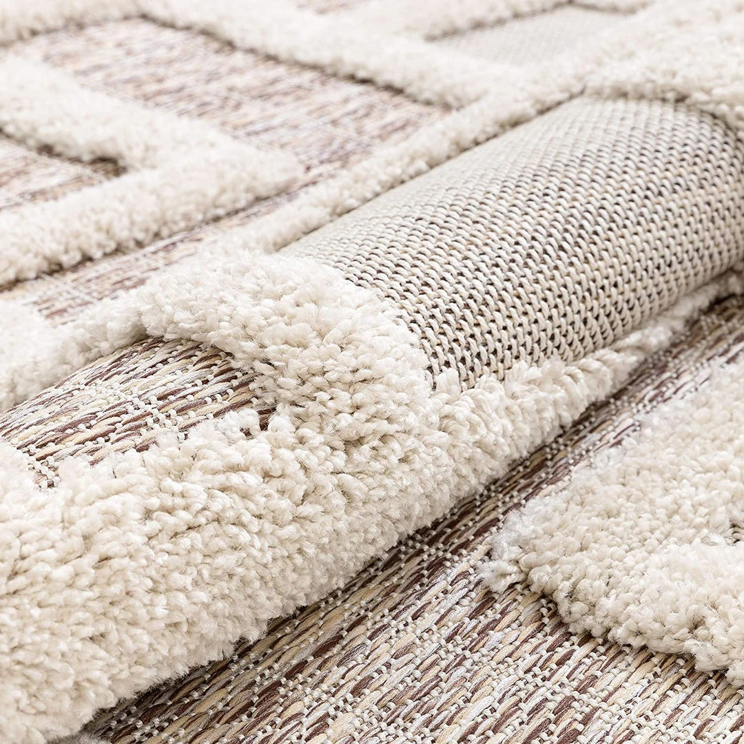 Varda Grey Tribal All Area Rugs And Runners Helga Beige Flat-Weave Hi-Low Pile Geometric Boxes Area Rug 4 Varda Grey Tribal All Area Rugs And Runners Helga Beige Flat-Weave Hi-Low Pile Geometric Boxes Area Rug