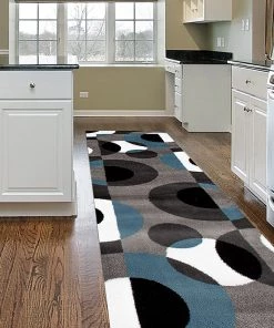 WRG Circle Gray/Grey Blue Area Rug All Area Rugs And Runners 15 WRG Circle Gray/Grey Blue Area Rug All Area Rugs And Runners