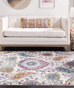 FAS All Area Rugs And Runners Floral Cream/multi Soft Area Rugs