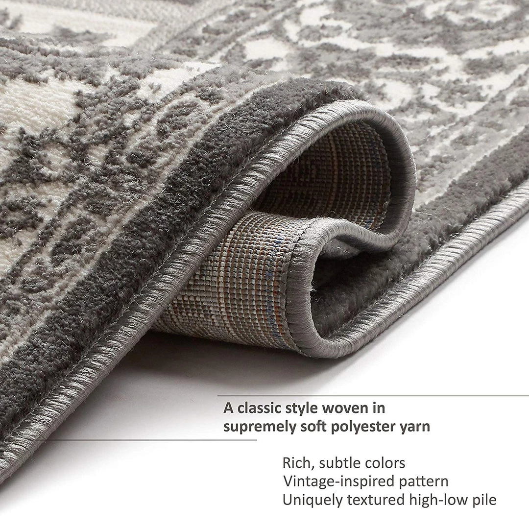 WW Modern Floral Panel Persian Design Grey Ivory Area Rug All Area Rugs And Runners 6 WW Modern Floral Panel Persian Design Grey Ivory Area Rug All Area Rugs And Runners