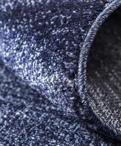 FAS Contemporary Bordered Soft Navy Blue Area Rug