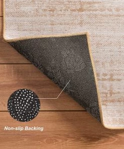 Adiva Rugs Machine Washable Area Rugs, Persian Vintage Medallion Boho Rug For Living Room Rugs - Stain Resistant & Non-Slip All Area Rugs And Runners