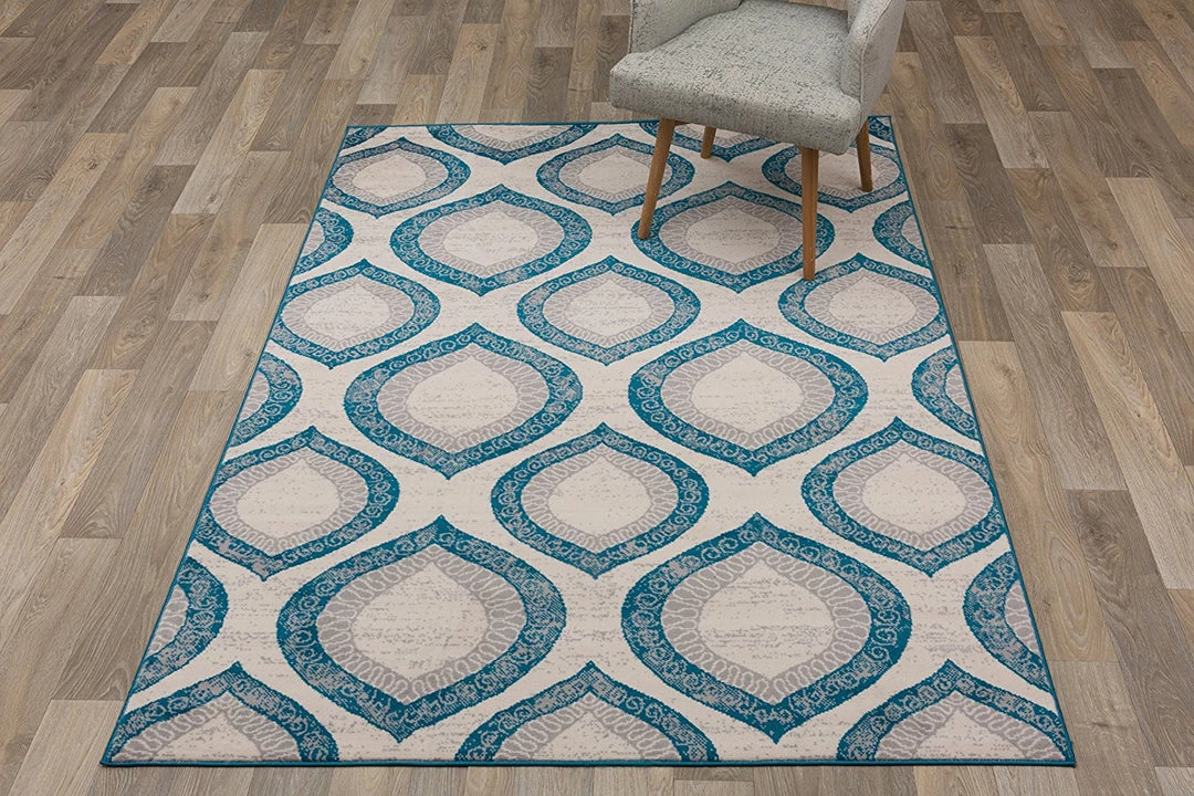 WRG All Area Rugs And Runners Trellis Cream Teal Blue Area Rug 4 WRG All Area Rugs And Runners Trellis Cream Teal Blue Area Rug