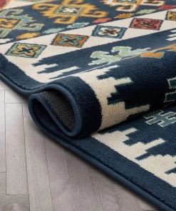 Well Woven Ravia Blue Southwestern Medallion Area Rug