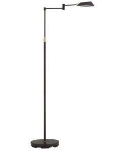 Lamp Plus Modern/ Geometric Rugs Zema Bronze Adjustable Pharmacy Swing Arm Modern LED Floor Lamp