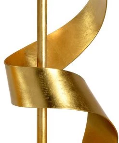 Wildwood Ribbon Twirl Antique Gold Leaf Metal Table Lamp Lamps