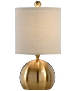Wildwood 11 1/2" High Brushed Brass Ball Accent Table Lamp
