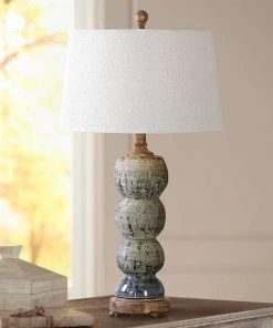 Uttermost Lamps Amelia Blue-Gray Textured Ceramic Table Lamp