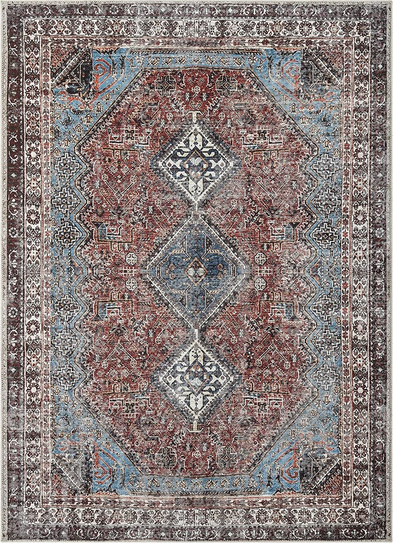 Modern Rugs And Decor All Area Rugs And Runners Menda Red Machine Washable Vintage Distressed Persian Soft Area Rug 7 Modern Rugs And Decor All Area Rugs And Runners Menda Red Machine Washable Vintage Distressed Persian Soft Area Rug
