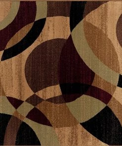 WRG All Area Rugs And Runners Multi-Color Circles Soft Area Rug