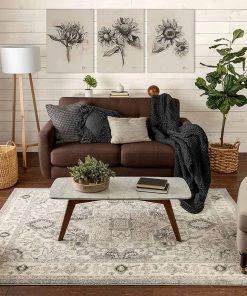 Well Woven Forti Grey Persian Medallion Area Rug All Area Rugs And Runners