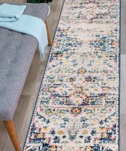 WRG Transitional Distressed Cream Multi-color Soft Area Rug All Area Rugs And Runners