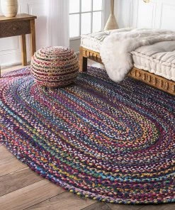 FAS Hand Braided Blue Soft Area Rugs All Area Rugs And Runners