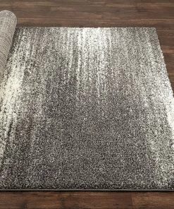 WRG All Area Rugs And Runners Contemporary Cozy Shag Gray/Grey White Area Rug