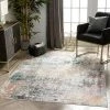 Ww Amesti Light Blue All Area Rugs And Runners Light Blue Machine Washable Contemporary Abstract Distressed Soft Rug