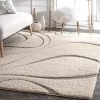 FAS All Area Rugs And Runners Cream Beige Soft Plush Shag Area Rug