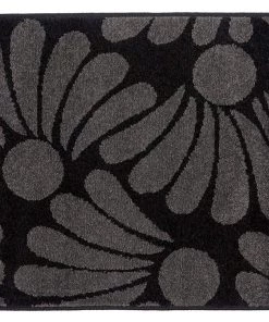 WRG Floral Black Gray Area Rug 13 WRG Floral Black Gray Area Rug