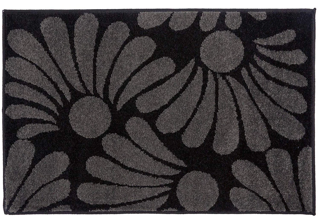 WRG Floral Black Gray Area Rug 6 WRG Floral Black Gray Area Rug