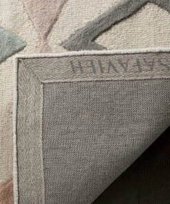 Safavieh All Area Rugs And Runners Kids Collection Handmade Geometric Wool Area Rug Ivory / Multi