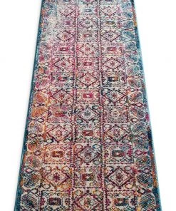WW All Area Rugs And Runners Blue Fuchsia Pink Vintage Floral Area Rugs