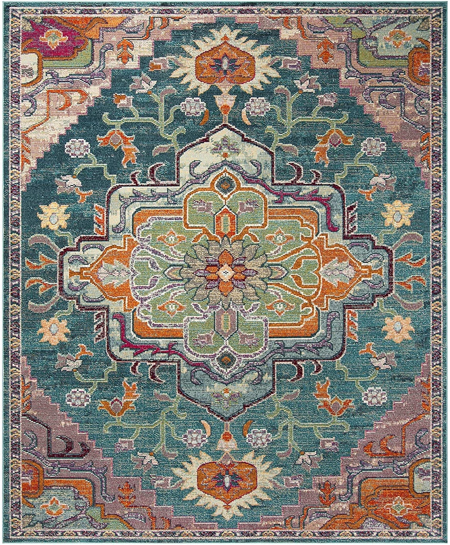 Modern Rugs And Decor Boho Chic Oriental Medallion Distressed Area Rug, Teal / Rose All Area Rugs And Runners 2 Modern Rugs And Decor Boho Chic Oriental Medallion Distressed Area Rug, Teal / Rose All Area Rugs And Runners