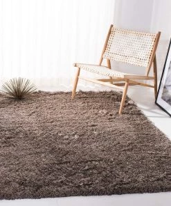 FAS Premium Handmade Silken Sable Brown Plush Shag Area Rug All Area Rugs And Runners