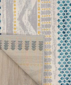 WRG All Area Rugs And Runners Contemporary Bohemian Blue Gray Ivory Area Rug 11 WRG All Area Rugs And Runners Contemporary Bohemian Blue Gray Ivory Area Rug