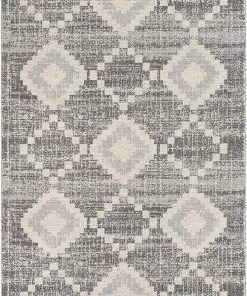 Modern Rugs And Decor Julia Ivory Grey Tassel Tribal Area Rug