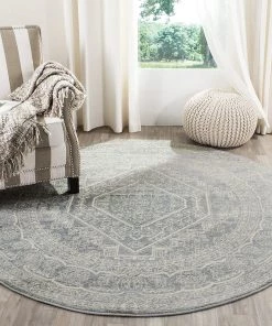 FAS Oriental Vintage Distressed Medallion Slate/Ivory Soft Area Rug All Area Rugs And Runners 18 FAS Oriental Vintage Distressed Medallion Slate/Ivory Soft Area Rug All Area Rugs And Runners