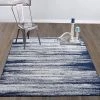 DD Stripes Design Navy/Teal/Beige Area Rugs All Area Rugs And Runners