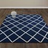 DD Navy Ivory Trellis Area Rugs
