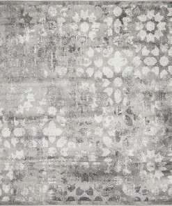 UL Vintage Gray/Grey Ivory Area Rug