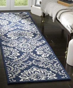 Modern Rugs And Decor Handmade Premium Wool Area Rug, Navy / Ivory All Area Rugs And Runners 9 Modern Rugs And Decor Handmade Premium Wool Area Rug, Navy / Ivory All Area Rugs And Runners