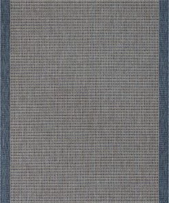 Well Woven Medusa Odin Solid & Striped Border Indoor/Outdoor Blue Flatweave Area Rug All Area Rugs And Runners