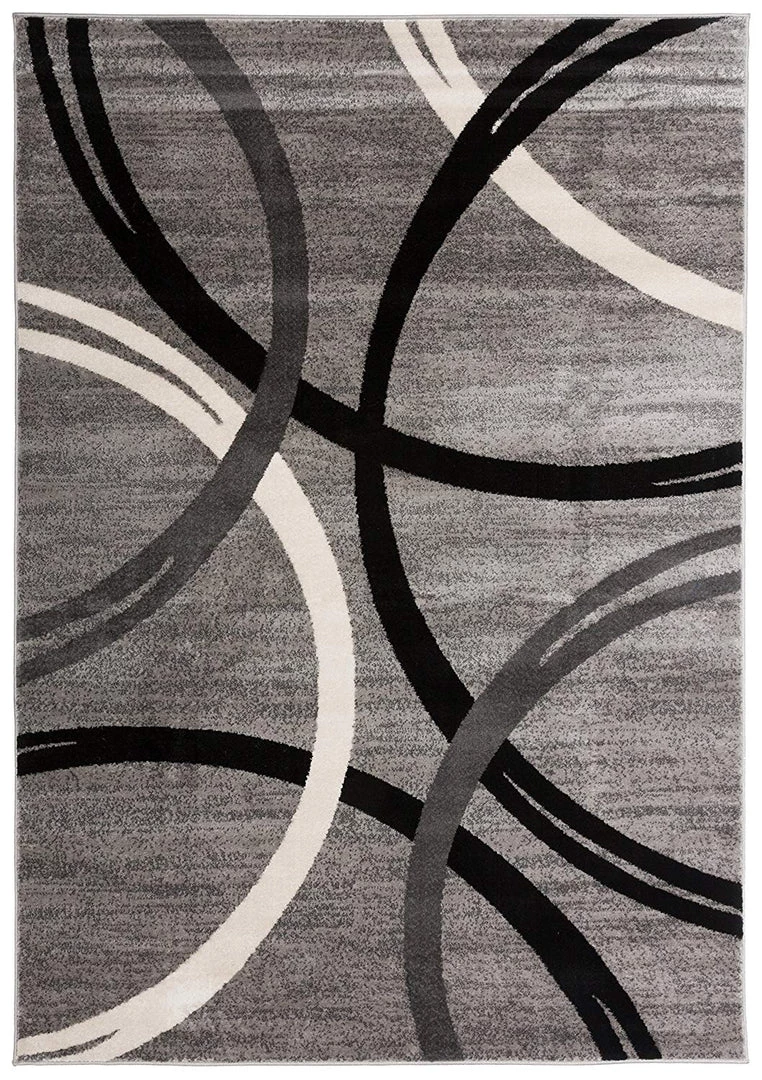 WRG All Area Rugs And Runners Contemporary Circles Pattern Gray Black Area Rugs 6 WRG All Area Rugs And Runners Contemporary Circles Pattern Gray Black Area Rugs