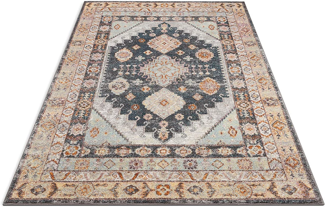 Modern Rugs And Decor All Area Rugs And Runners Vera Vintage Blue Tribal Diamond Medallion Pattern Area Rug 4 Modern Rugs And Decor All Area Rugs And Runners Vera Vintage Blue Tribal Diamond Medallion Pattern Area Rug